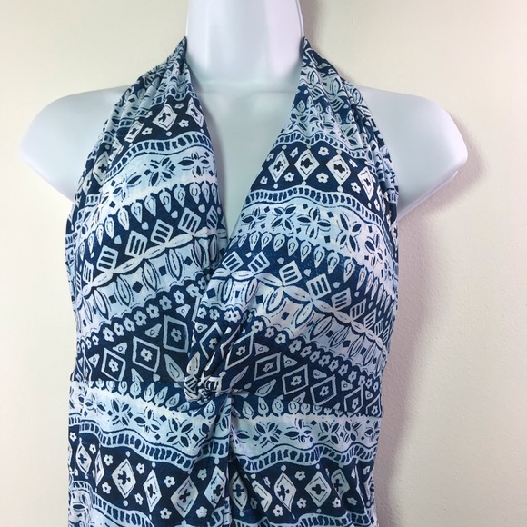 Jantzen Blue Gem One Piece Halter Swim Suit 369-4 - Picture 2 of 5